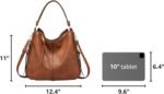 Realer Hobo Crossbody Bags for Women Designer Faux Leather Hobo Handbags Retro Large Size Shoulder Bag Bucket Purse - Image 3