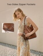 Realer Hobo Crossbody Bags for Women Designer Faux Leather Hobo Handbags Retro Large Size Shoulder Bag Bucket Purse - Image 6