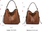 Realer Hobo Crossbody Bags for Women Designer Faux Leather Hobo Handbags Retro Large Size Shoulder Bag Bucket Purse - Image 10