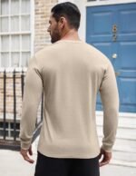 COOFANDY Men's Henley Shirts Long Sleeve Button T-Shirt Lightweight Fashion Casual Pullover Shirt - Image 3