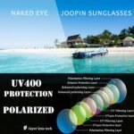 Joopin Big Womens Sunglasses Polarized Trendy Sun Glasses Large Rectangle UV Protection Rhinestone Sunnies - Image 3