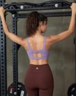 RUNNING GIRL Sports Bra for Women High Support, Molded Cup Supportive High Impact Sports Bras with Sewn in Pads - Image 4