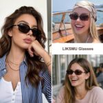 LIKSMU Trendy Rectangle Sunglasses for Women Men Retro Fashion 90s Small Square Shades Vintage Y2K Sun Glasses - Image 3