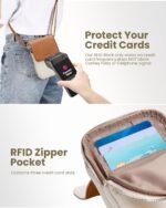 befen Genuine Leather Crossbody Bags for Women, Cell Phone Cross body Purse Bag with RFID Blocking Card Slots - Image 3