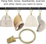 40 Pack Curtain Rings with Clips, Drapery Clips with Rings, Drapes Rings 1.26 in Interior Diameter, Fits up to 1 in Curtain Rod, Gold Color - Image 6