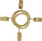 40 Pack Curtain Rings with Clips, Drapery Clips with Rings, Drapes Rings 1.26 in Interior Diameter, Fits up to 1 in Curtain Rod, Gold Color - Image 8