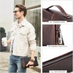 Leather Men Clutch Purse Bag, Mens Business Code Lock Wallet Anti Theft Clutch Purse Phone Holder Handbag Travel Bag - Image 10
