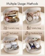 VLANDO Small Makeup Bag for Purse,Mini Water-Resistant Pouch with Pockets | Organizes Lipstick,Compacts,Small Daily Essentials Practical Gift for Women, Ideal for Purse,Travel - Image 5