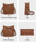 Purses for Women 3PCS, Crossbody Bags Set Large Leather Purse Shoulder Handbags with Wallet Adjustable Straps for Ladies Tote - Image 3