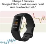 Fitbit Charge 6 Fitness Tracker with Google Apps - Heart Rate on Exercise Equipment - 3-Month Google Health Premium Membership Included - Health Tools - Obsidian/Black - Small&Large Bands Included - Image 5