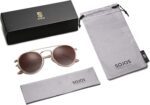 SOJOS Retro Vintage Round Polarized Sunglasses for Women Men Double Bridge Circle Sunnies SJ1104 - Image 5