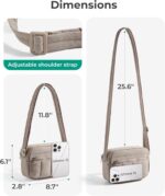 BAGSMART Cross Body Purse, Mini Crossbody Bags for Women Travel Purse, Puffy Shoulder Handbag Wallet with RFID Blocking Slots, Brown-small - Image 4