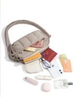 BAGSMART Cross Body Purse, Mini Crossbody Bags for Women Travel Purse, Puffy Shoulder Handbag Wallet with RFID Blocking Slots, Brown-small - Image 5