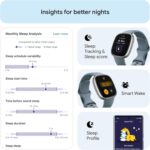 Fitbit Versa 4 Fitness Smartwatch with Daily Readiness - 3-Month Google Health Premium Membership Included - GPS, 24/7 Heart Rate, 40+ Exercise Modes, Sleep Tracking - Waterfall Blue/Platinum, - Image 3