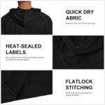 HovSiyla Mens Athletic Dry Fit Hoodie Shirts Workout Casual Sun Protection Hiking Sweatershirt Short Sleeve Sports Gym Tops - Image 6