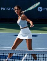 PINSPARK Womens Tennis Skirt High Waisted Golf Skort with 2 Pockets Stretchy Athletic Skirts for Workout Pickleball Running - Image 3