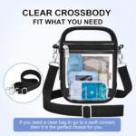 Clear Stadium Bag 12×12×6 Policy Compliant Transparent Crossbody Purse, Waterproof PVC Clear Bag for Concerts Events - Image 8