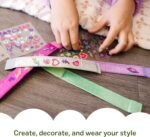 Melissa & Doug Design-Your-Own Bracelets with 100+ Sparkle Gem & Glitter Stickers, Kids Snap Bracelets, Stickers & Jewelry Crafts, Preschool Toys for Girls & Boys Ages 4+ - Image 3