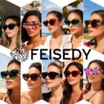 FEISEDY Women's Polarized Cat Eye Sunglasses - UV400 Protection, Trendy Design for Driving & Daily Wear B0299 - Image 3
