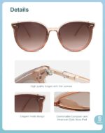 SOJOS Sunglasses Womens Trendy 2025 Classic Round Retro Vintage Shades Large Frame Sunnies SJ2067 - Image 4