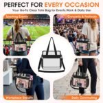 Oraben Clear Tote Bag Clear Bag Stadium Approved 12x6x12 Stadium Bag for Work, Sports Games,Gym - Image 6