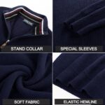 PJ PAUL JONES Men Quarter Zip Pullover Sweaters Lightweight Knit Dress Sweater for Glof Work Casual - Image 6