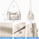 BOSTANTEN Shoulder Bag for Women Pebbled Vegan Leather Purses Soft Hobo Handbag Supple Bag for Travel Work - Image 4
