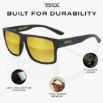 TOROE Exclusive Edition RANGE Sunglasses Unisex, Full-frame Polarized Polycarbonate Lens, TR90 Frame, UV Protection - Image 5