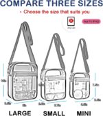 USPECLARE Clear Purse Stadium Transparent Messenger Bag Stadium Approved for Men and Women Clear CrossBody Bag - Image 3