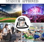 USPECLARE Clear Purse Stadium Transparent Messenger Bag Stadium Approved for Men and Women Clear CrossBody Bag - Image 7