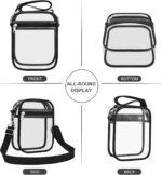 USPECLARE Clear Purse Stadium Transparent Messenger Bag Stadium Approved for Men and Women Clear CrossBody Bag - Image 8
