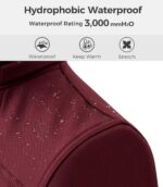 wantdo Women's Softshell Rain Jacket Lightweight Waterproof Fleece Lined Windbreaker Jacket with Hood - Image 4
