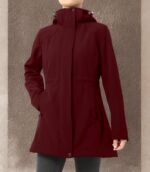 wantdo Women's Softshell Rain Jacket Lightweight Waterproof Fleece Lined Windbreaker Jacket with Hood - Image 8