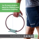 Gaiam Pilates Ring Fitness Circle - Lightweight & Durable Foam Padded Handles, Flexible Resistance Exercise Equipment for Toning Arms, Thighs/Legs & Core - Image 3