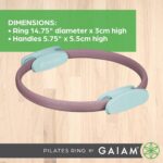 Gaiam Pilates Ring Fitness Circle - Lightweight & Durable Foam Padded Handles, Flexible Resistance Exercise Equipment for Toning Arms, Thighs/Legs & Core - Image 5