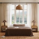 Nathan James Augustine Modern Farmhouse Rattan Pendant Light, Rattan Chandelier Pendant Lamp Shade for Kitchen or Living Room - Image 3