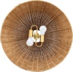 Nathan James Augustine Modern Farmhouse Rattan Pendant Light, Rattan Chandelier Pendant Lamp Shade for Kitchen or Living Room - Image 4