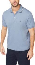 Nautica Men's Classic Fit Short Sleeve Dual Tipped Collar Polo Shirt - Image 6