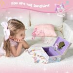 ProCase Unicorn Jewelry Box for Girls, Kids Musical Jewelry Boxes with Spinning Unicorn Doll, Birthday Gifts for Little Girls Children Toddler Ages 3 4 5 6 7 8 -Unicorn (Box Only) - Image 6
