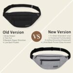 MAXTOP Large Crossbody Fanny Pack with 4-Zipper Pockets,Gifts for Enjoy Sports Festival Workout Traveling Running Casual Hands-Free Wallets Waist Pack Phone Bag Carrying All Phones - Image 6