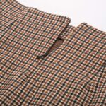 Kate Kasin Womens Knee Length Elastic Waist Stretchy Bodycon Plaid Business Pencil Skirt - Image 4