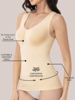 ATTLADY Shapewear Tank Tops for Women-Tummy&Waist Control Compression Camisole Slimming V-Neck Body Shaper Vest - Image 3