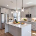 Kichler Winslow 7.5" Mini Kitchen Pendant with Clear Seeded Glass in Brushed Nickel, (7.5" H x 4.25" W), 44032NI - Image 6