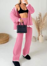 PRETTYGARDEN Lounge Sets for Women Fall 2026 Loungewear 2 Piece Outfits Cardigan Sweaters Track Suit Matching Winter Clothing - Image 3