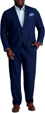 Haggar Mens Smart Wash with Repreve Classic Fit Flat Front Suit Separates Pant - Image 3