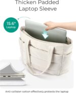 BAGSMART Tote Bag for Women, Lightweight Puffy Tote Bag with Compartments Shoulder Bag Handbag for Travel, Work, Gym | Lightweight - Image 5