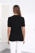 Ninedaily Women's Tops Short Sleeve Sweater Knit T-Shirts Dressy Casual Blouses - Image 4