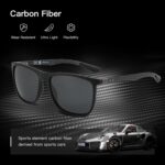 ZENOTTIC Square Polarized Sunglasses for Men Ultralight Carbon Fiber Sun Glasses Driving Fishing Golf Sports UV400 Protection - Image 3