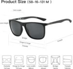 ZENOTTIC Square Polarized Sunglasses for Men Ultralight Carbon Fiber Sun Glasses Driving Fishing Golf Sports UV400 Protection - Image 5