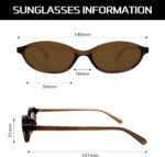 GUVIVI Retro Oval Sunglasses for Women Chic Cat Eye 90s Sunnies Lightweight Narrow Shades Trendy UV protection Sun Glasses - Image 5